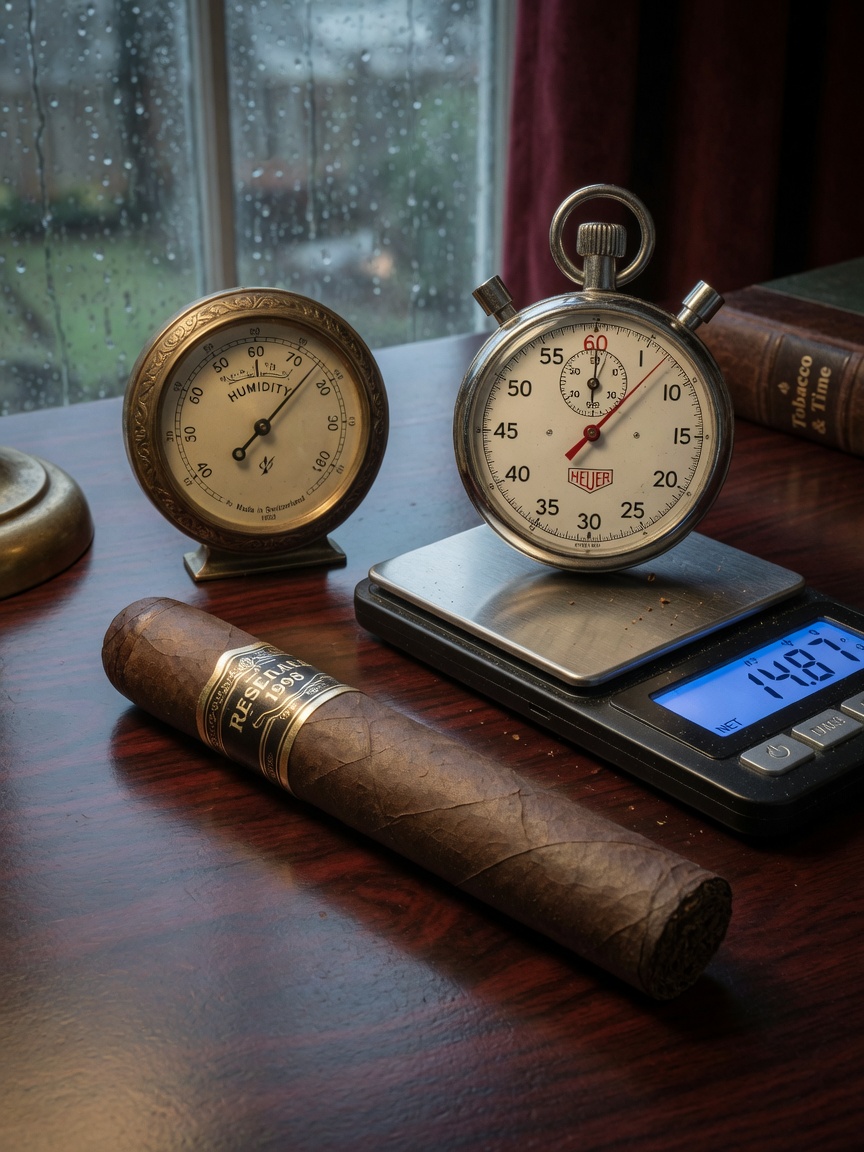 Enregistrer précisément les variations de poids du cigare avec une balance électronique — la méthode d'alerte précoce essentielle pour la gestion de l'humidité